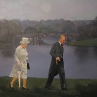 Queen Elizabeth & Prince Philip walking