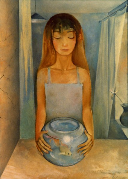 Girl with fish